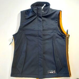 NWOT Killtec Technical Outdoor Fleece Lined Black Yellow Vest, 8